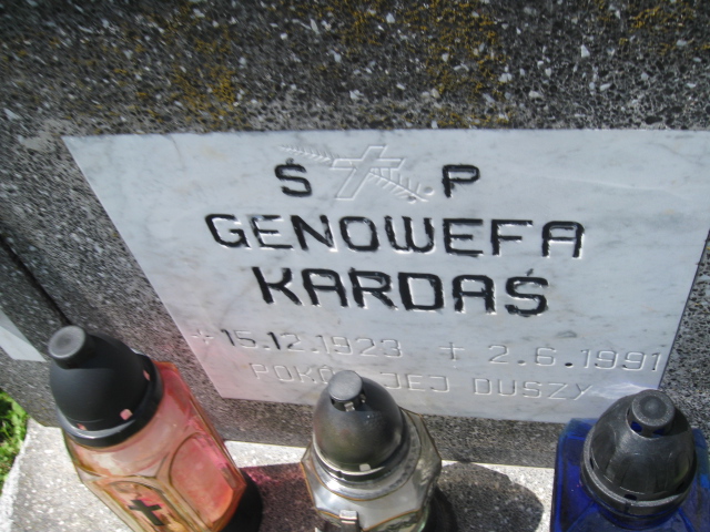 Genowefa Kardaś 1923 Kudowa Zdrój - Grobonet - Wyszukiwarka osób pochowanych