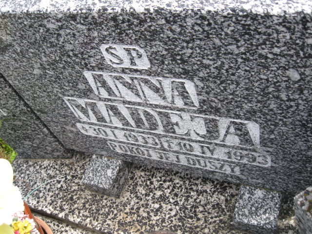 Anna Madeja 1933 Kudowa Zdrój - Grobonet - Wyszukiwarka osób pochowanych