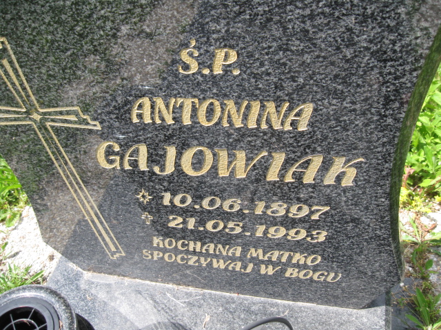 Antonina Gajowiak 1897 Kudowa Zdrój - Grobonet - Wyszukiwarka osób pochowanych