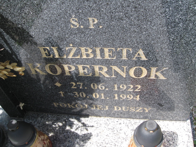 Elżbieta Kopernok 1922 Kudowa Zdrój - Grobonet - Wyszukiwarka osób pochowanych