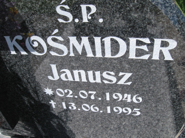 Janusz Kośmider 1946 Kudowa Zdrój - Grobonet - Wyszukiwarka osób pochowanych
